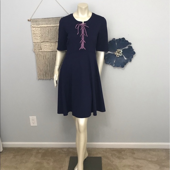 Anthropologie A-line laced front dress - Picture 5 of 7